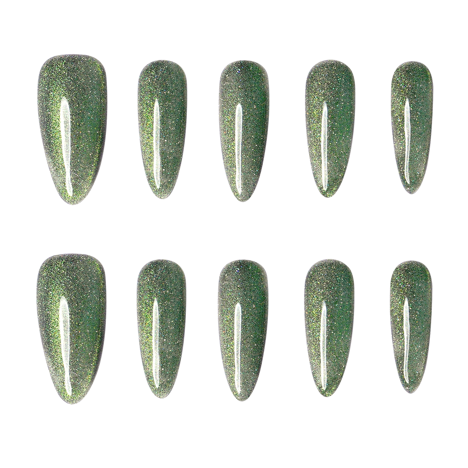 Lucid Jade – Almond Press-On Nails