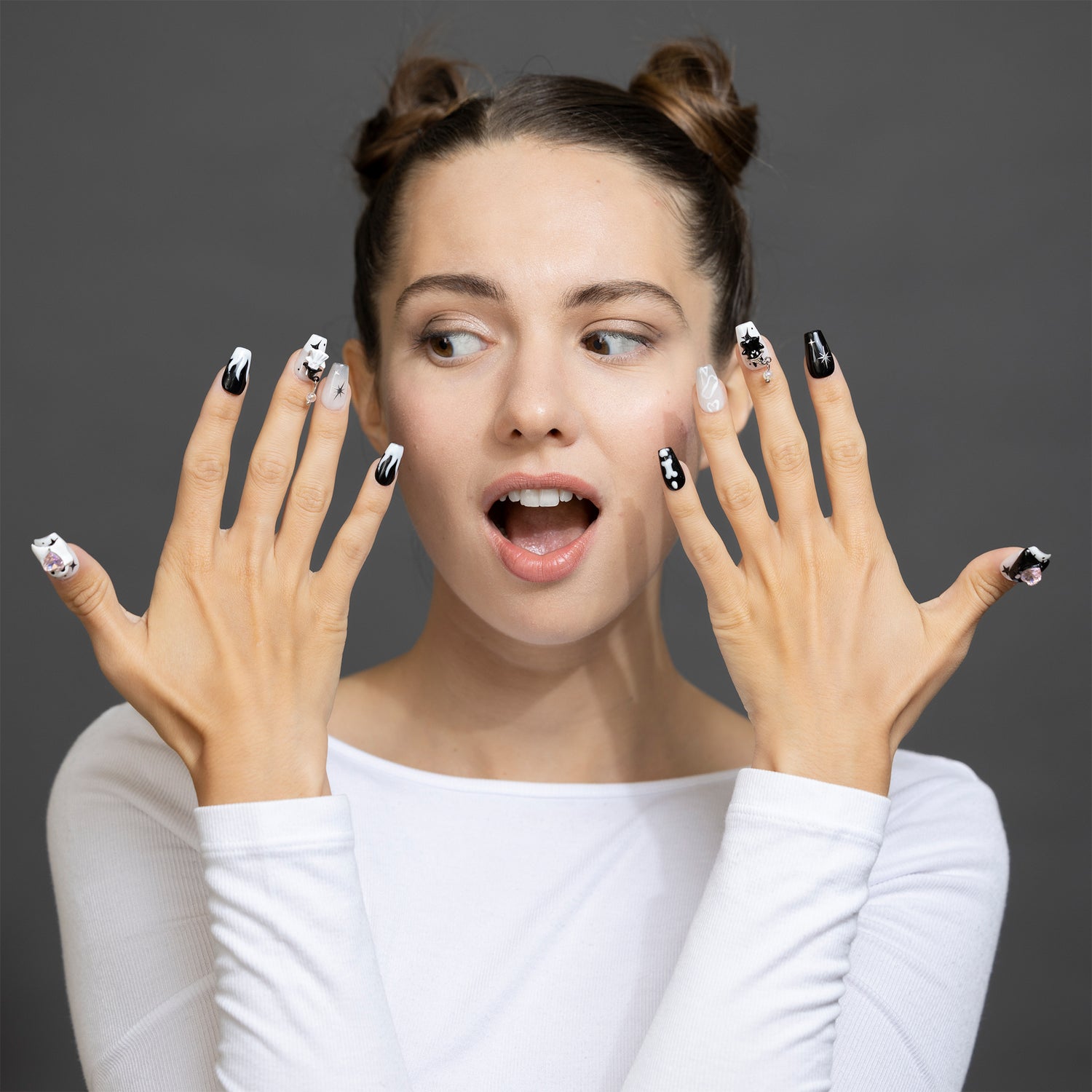 3H Luxury Handmade Press-on Nails - Spooky Starlight - 3H Nails