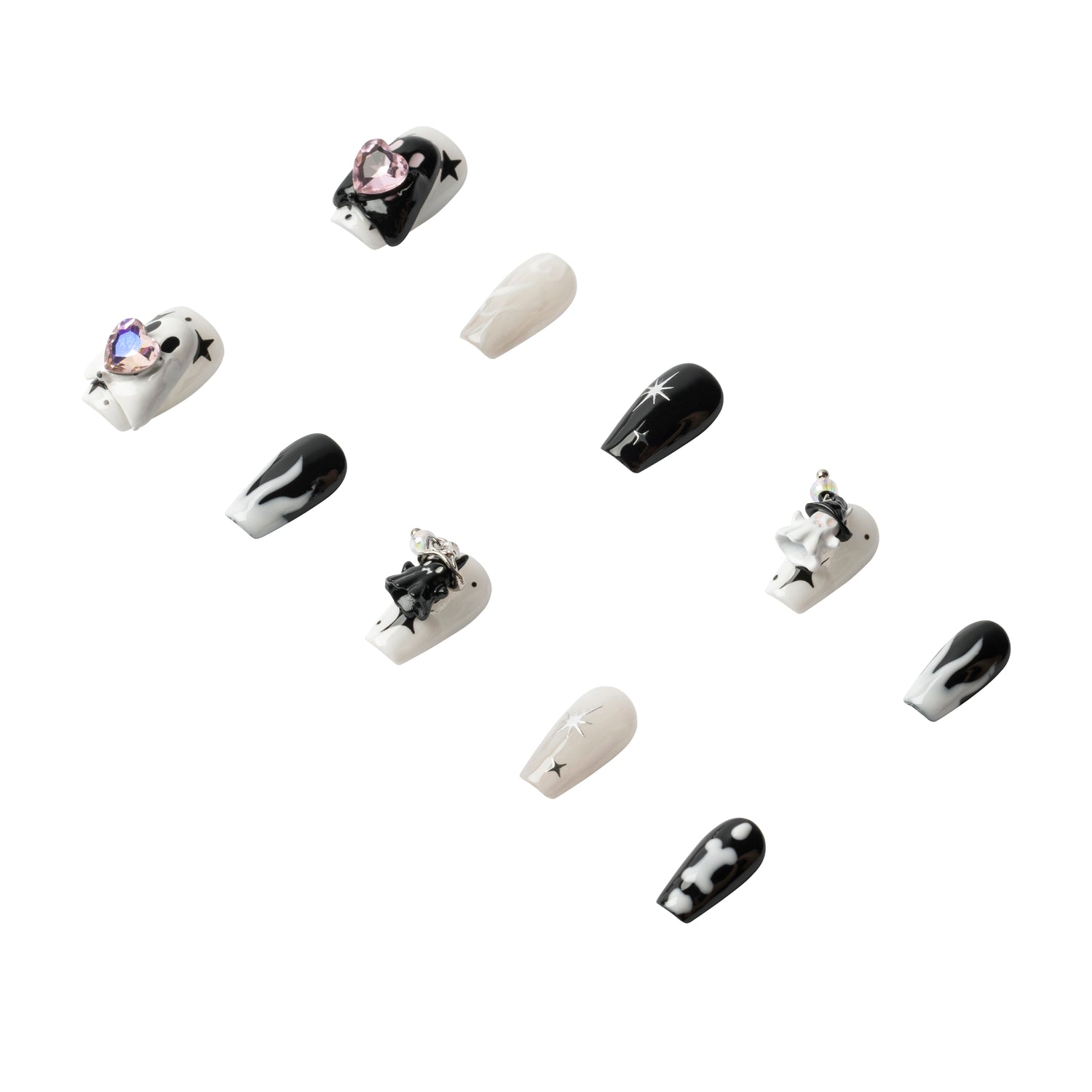 3H Luxury Handmade Press-on Nails - Spooky Starlight - 3H Nails