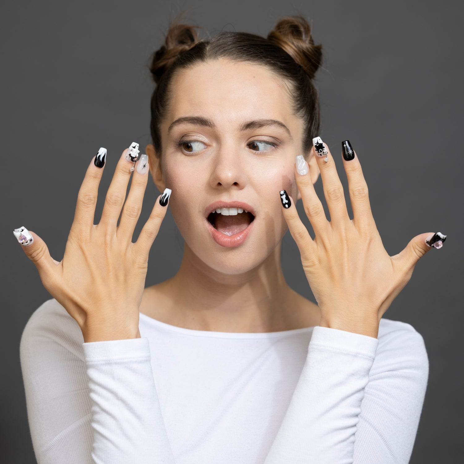 3H Luxury Handmade Press-on Nails - Spooky Starlight - 3H Nails