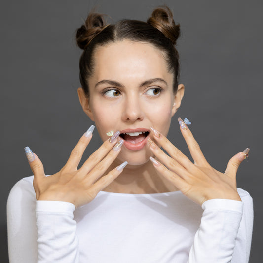 3H Luxury Handmade Press-on Nails - Butterfly Charm