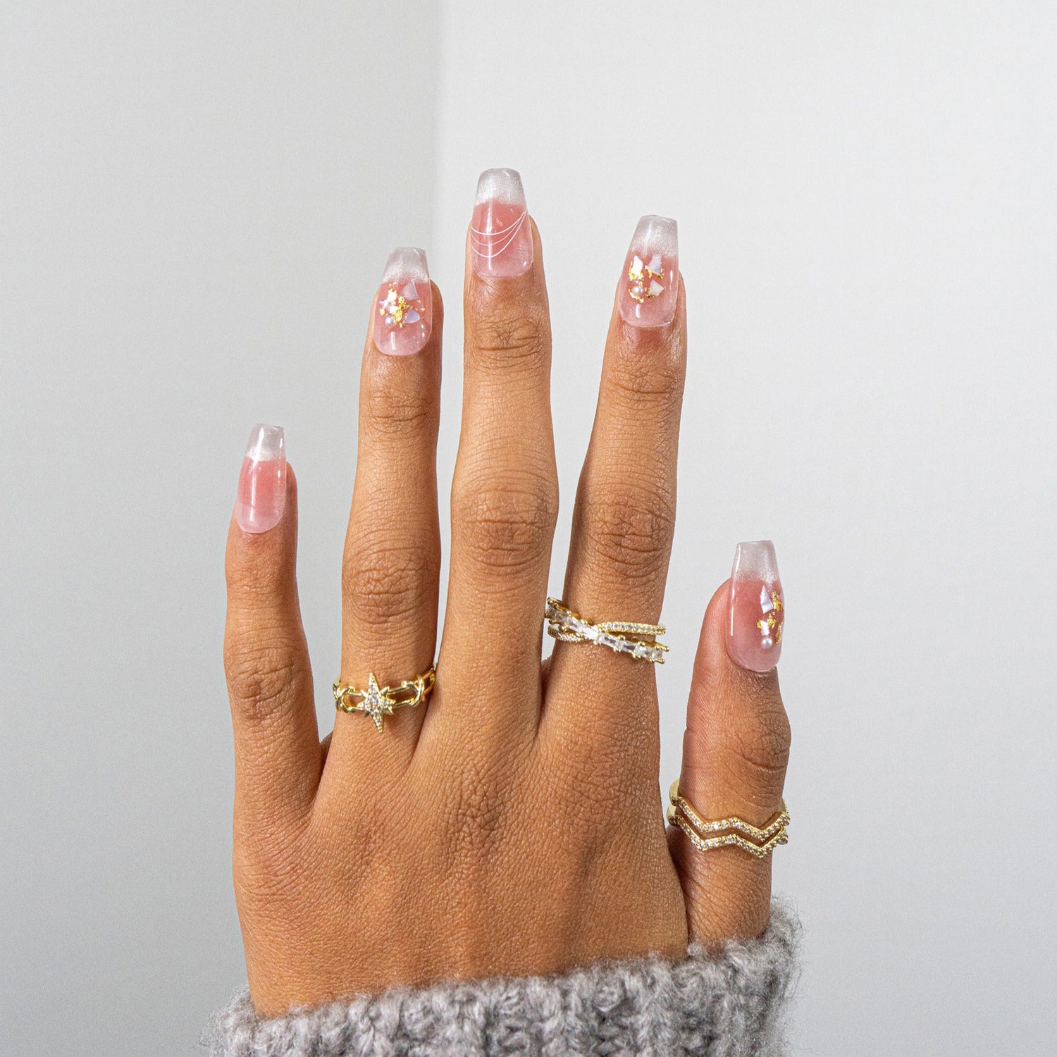 3H Luxury Handmade Press-on Nails - Rosy Glow - 3H Nails