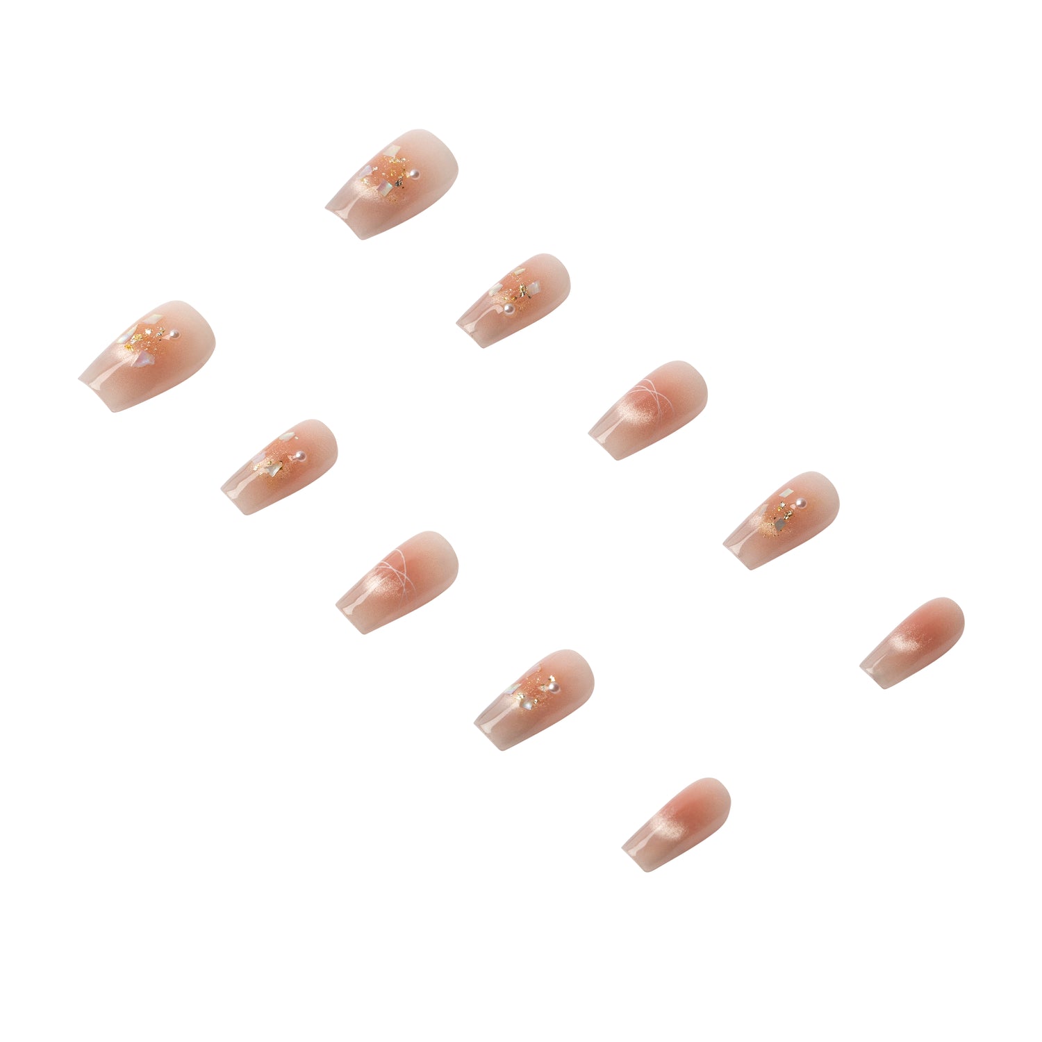 3H Luxury Handmade Press-on Nails - Rosy Glow - 3H Nails