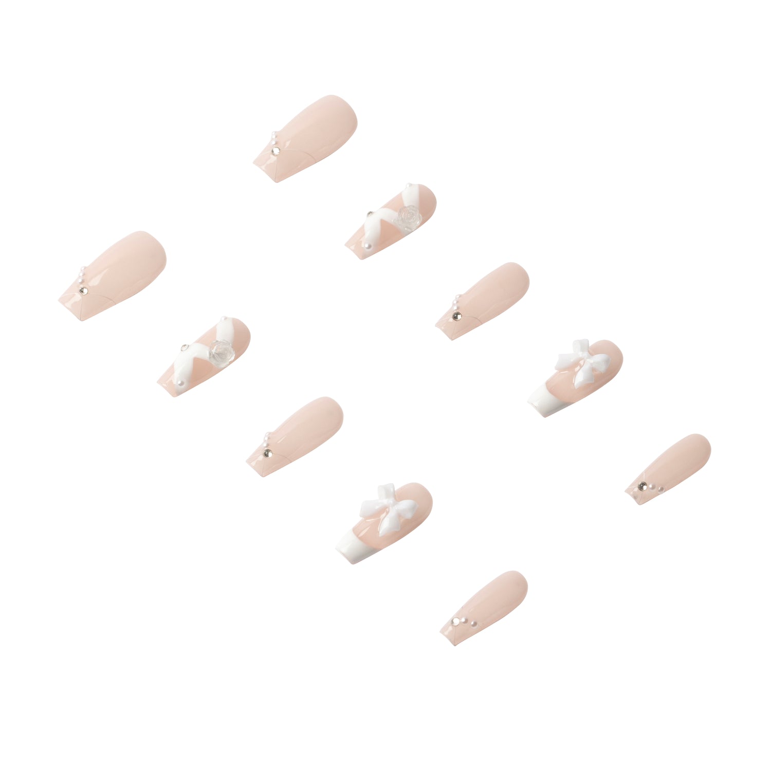 3H Luxury Handmade Press-on Nails - Blush Ballet - 3H Nails