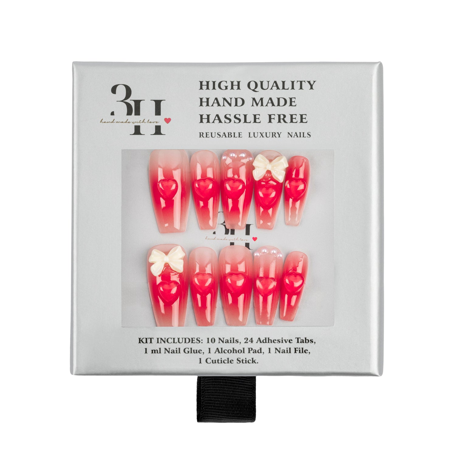 3H Luxury Handmade Press-on Nails - Rouge Bowtique Nails - 3H Nails