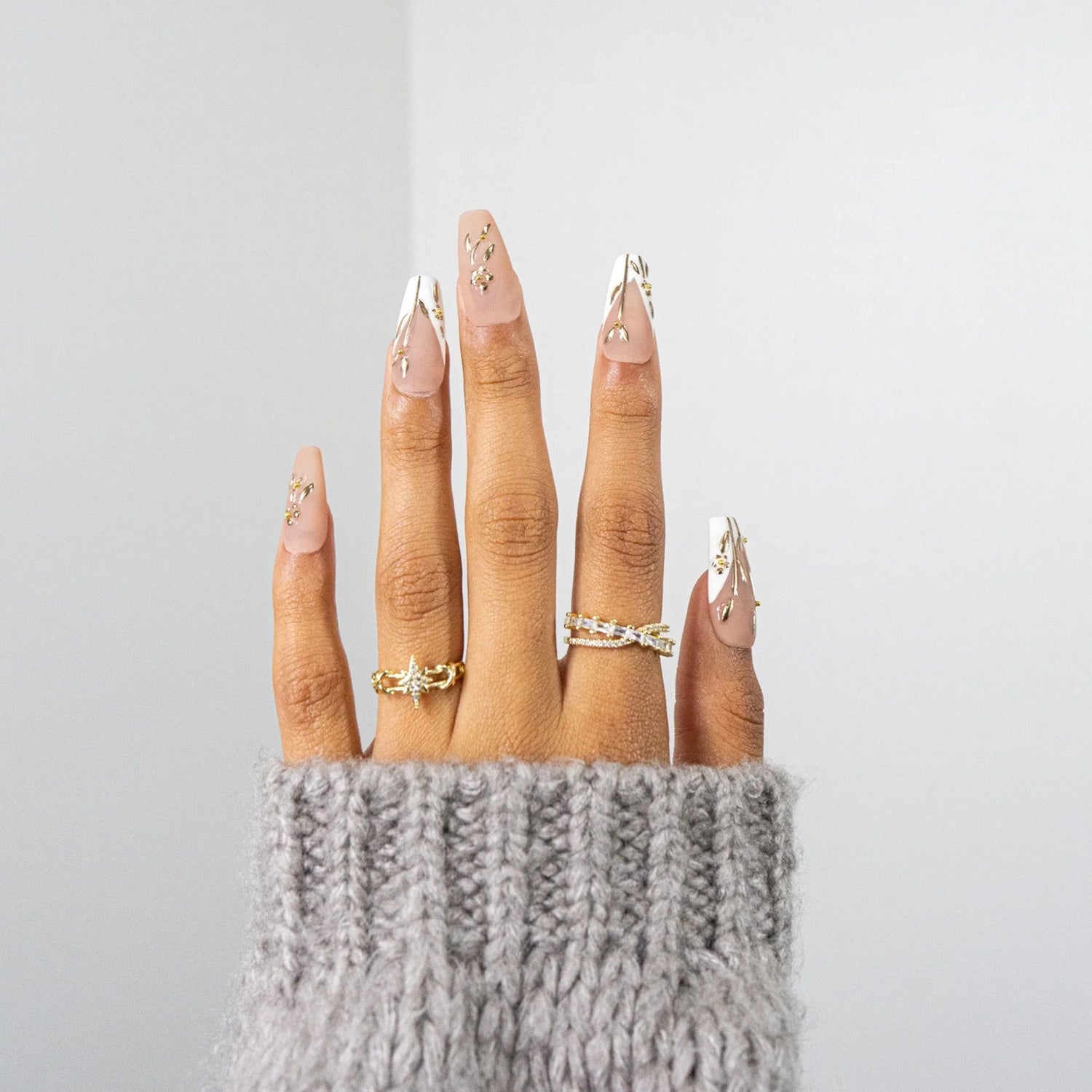 3H Luxury Handmade Press-on Nails - Fall Fields - 3H Nails