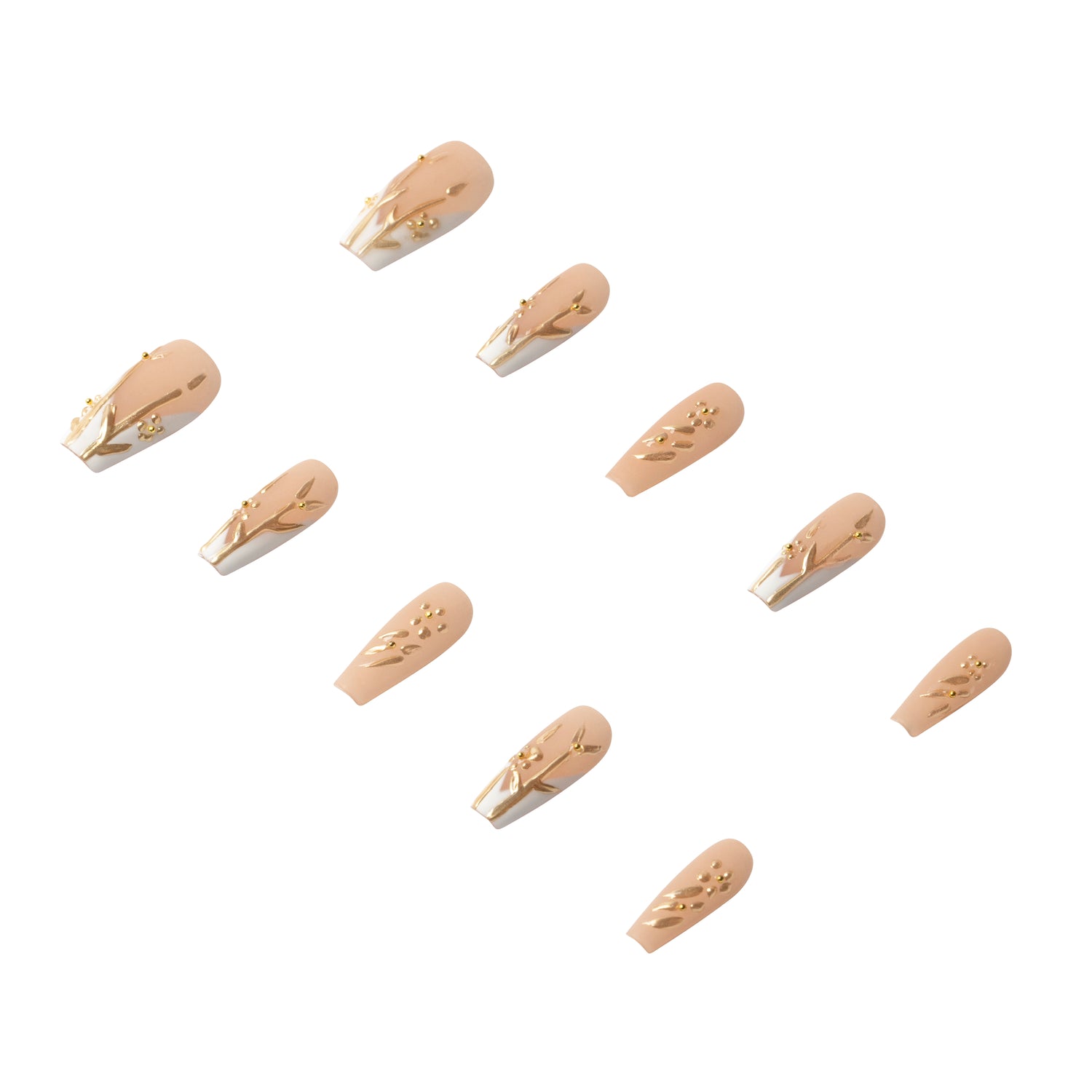 3H Luxury Handmade Press-on Nails - Fall Fields - 3H Nails