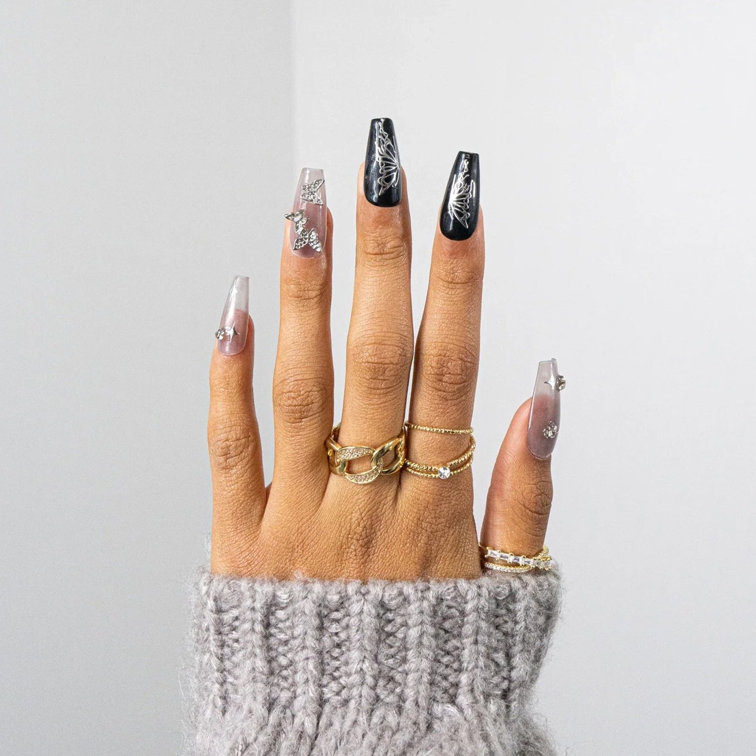 3H Luxury Handmade Press-on Nails - Mystic Butterfly - 3H Nails