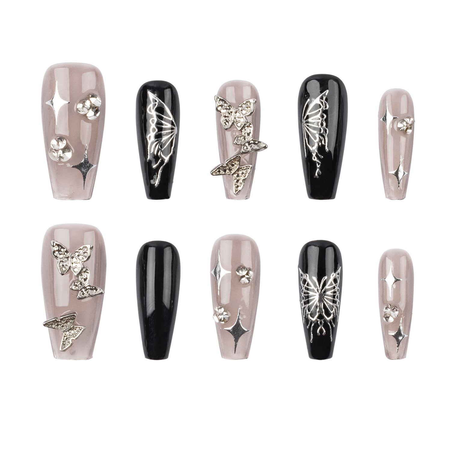 3H Luxury Handmade Press-on Nails - Mystic Butterfly - 3H Nails