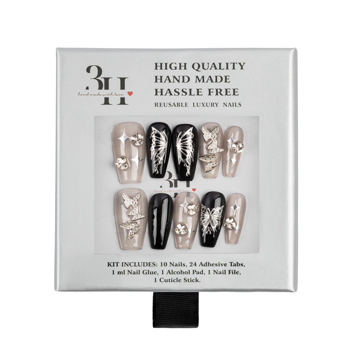 3H Luxury Handmade Press-on Nails - Mystic Butterfly - 3H Nails