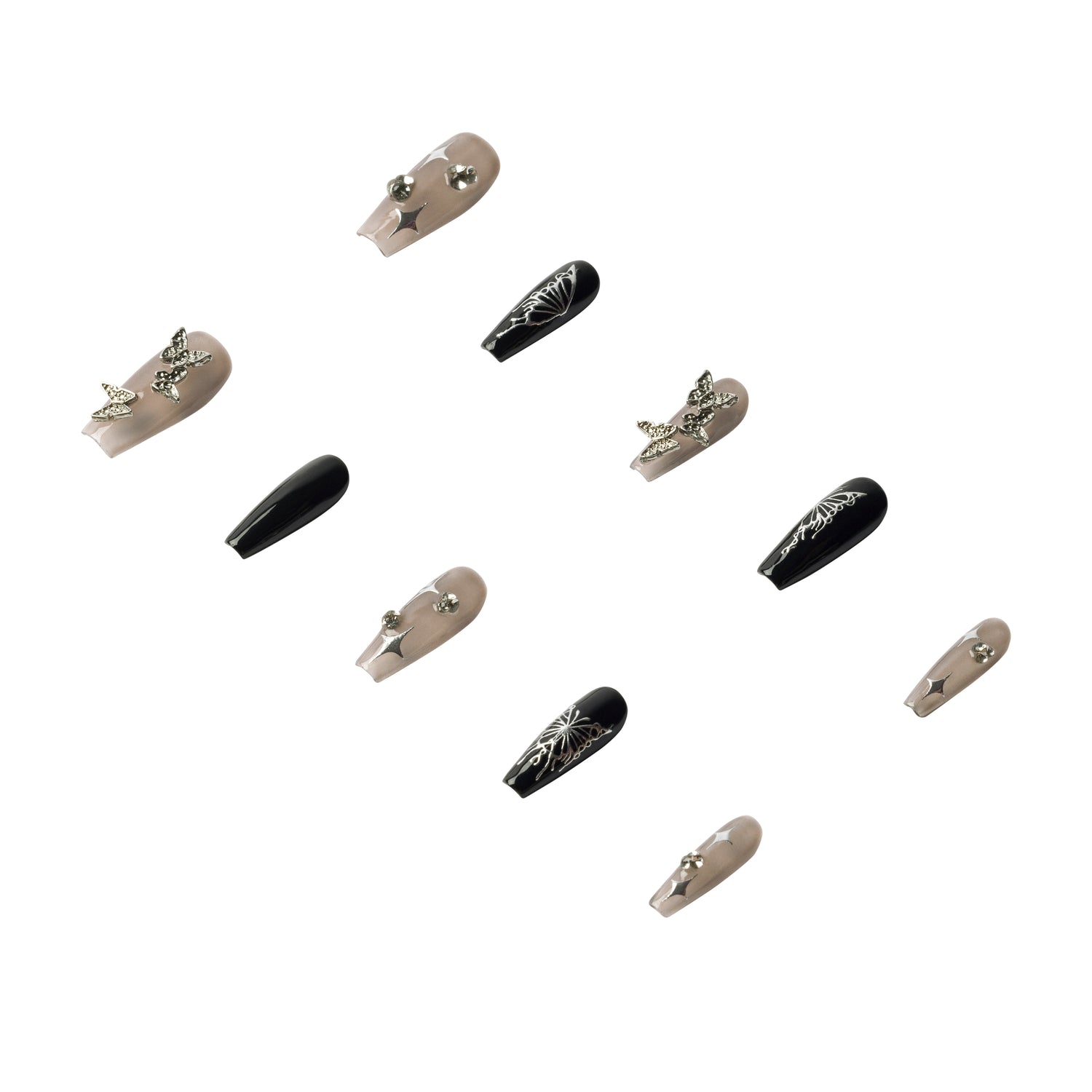 3H Luxury Handmade Press-on Nails - Mystic Butterfly - 3H Nails