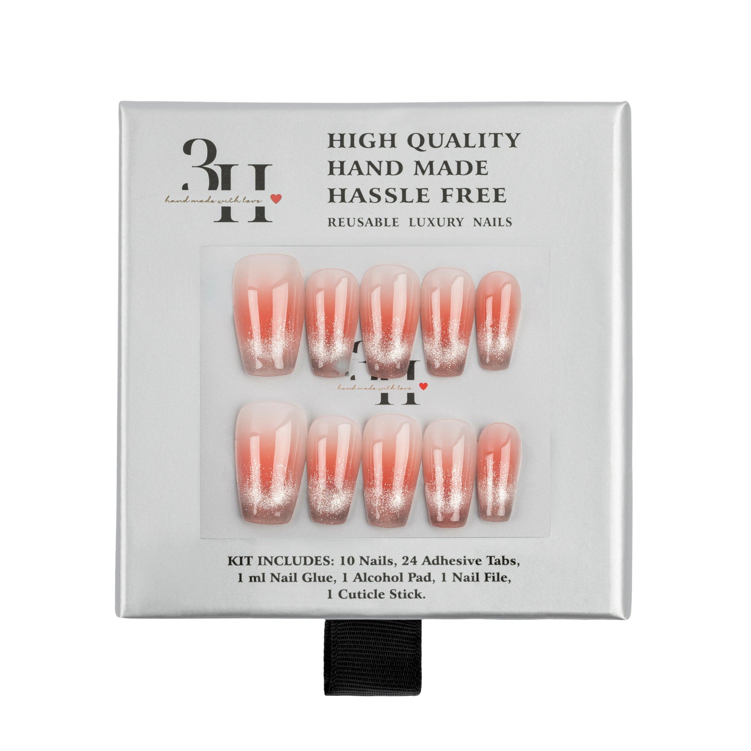 3H Luxury Handmade Press-on Nails - Classic Ombre Elegance - 3H Nails