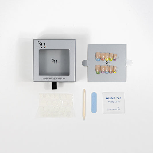 3H Luxury Handmade Press-on Nails - Rainbow Gem