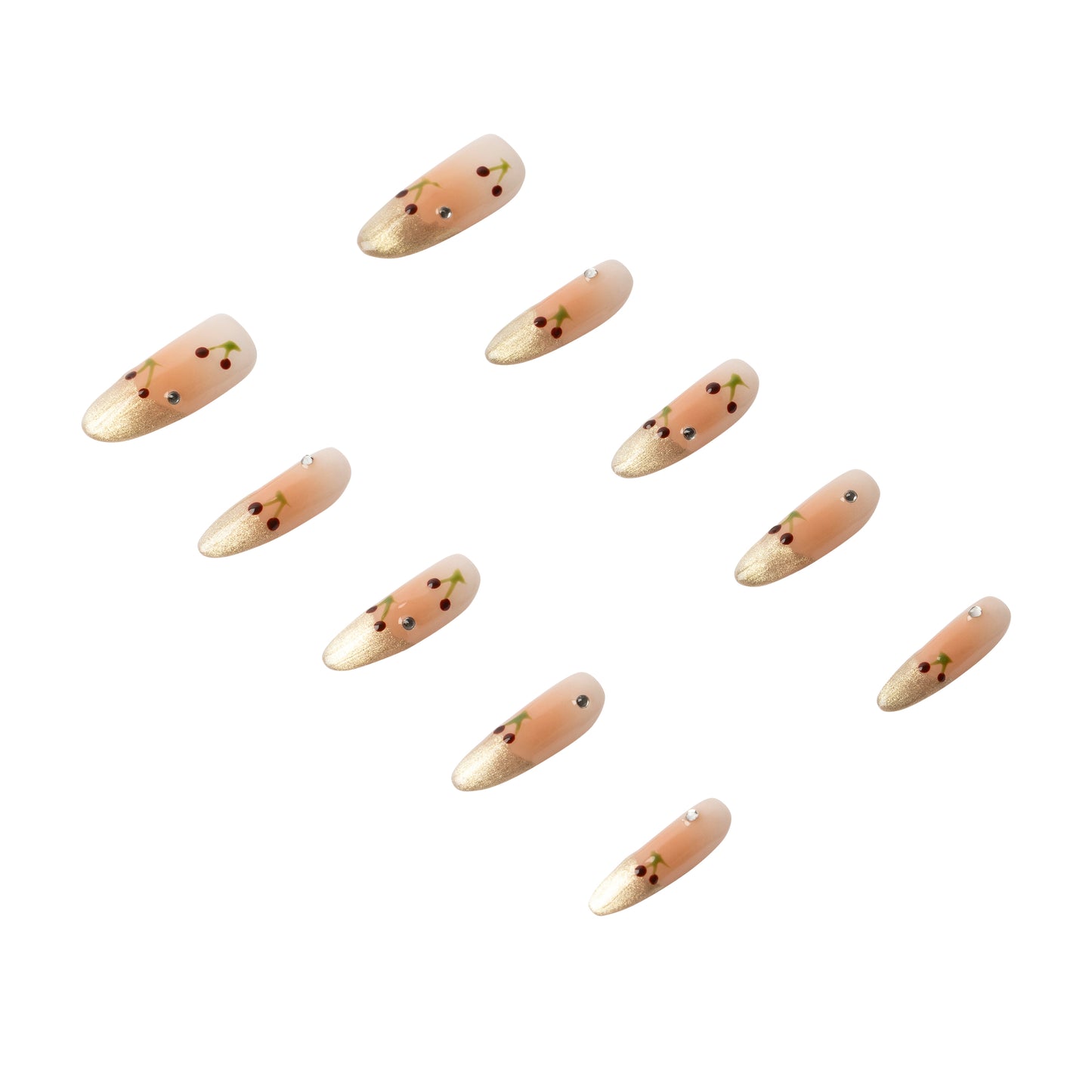 3H Luxury Handmade Press-on Nails - Cherry Bloom