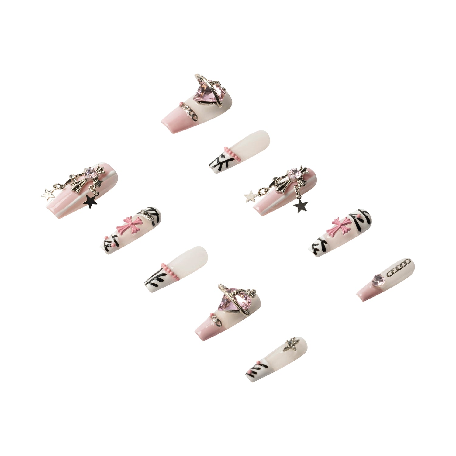 3H Luxury Handmade Press-on Nails - xoxo - 3H Nails