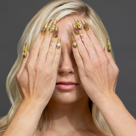 3H Luxury Handmade Press-on Nails - Crown Jewels