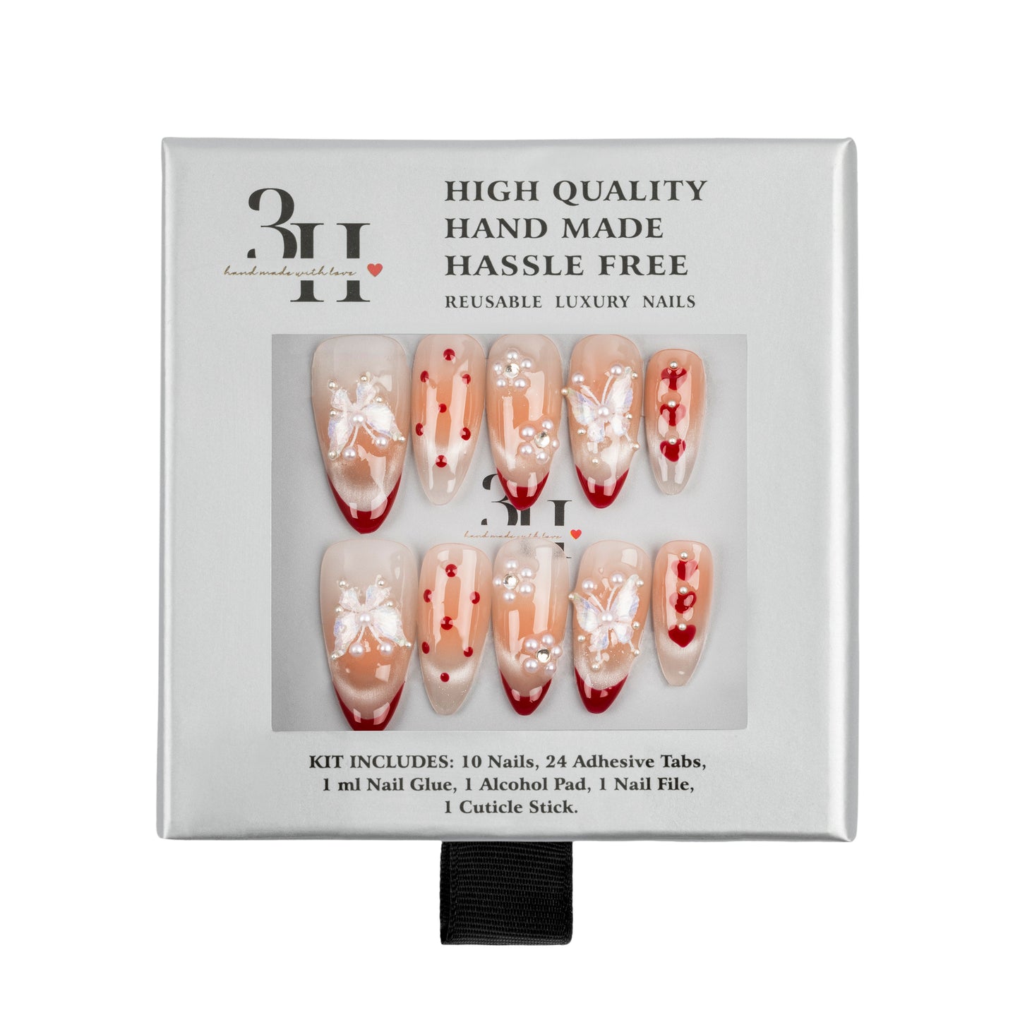 3H Luxury Handmade Press-on Nails - Cherry Blossom