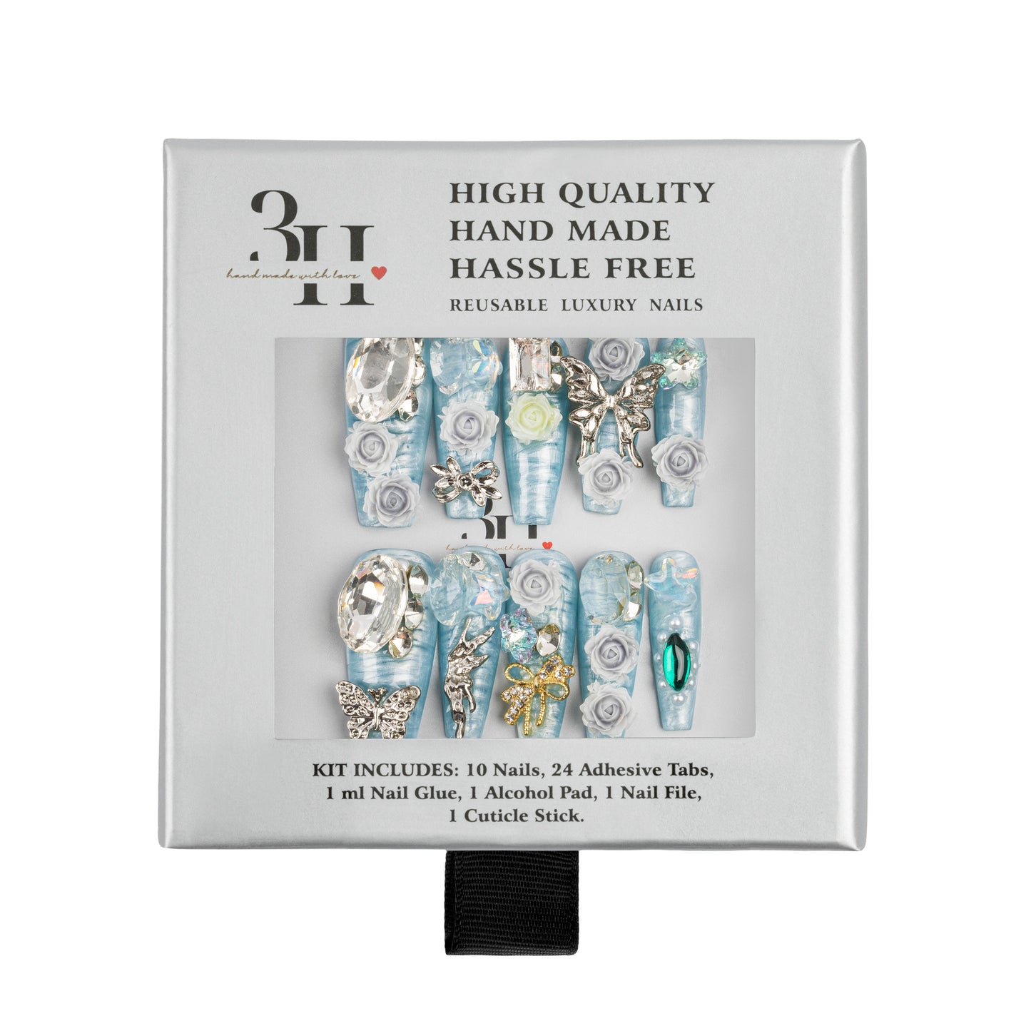3H Luxury Handmade Press-on Nails - Arctic Jewel