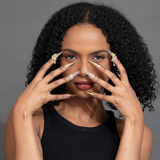 3H Luxury Handmade Press-on Nails - Liquid Gold