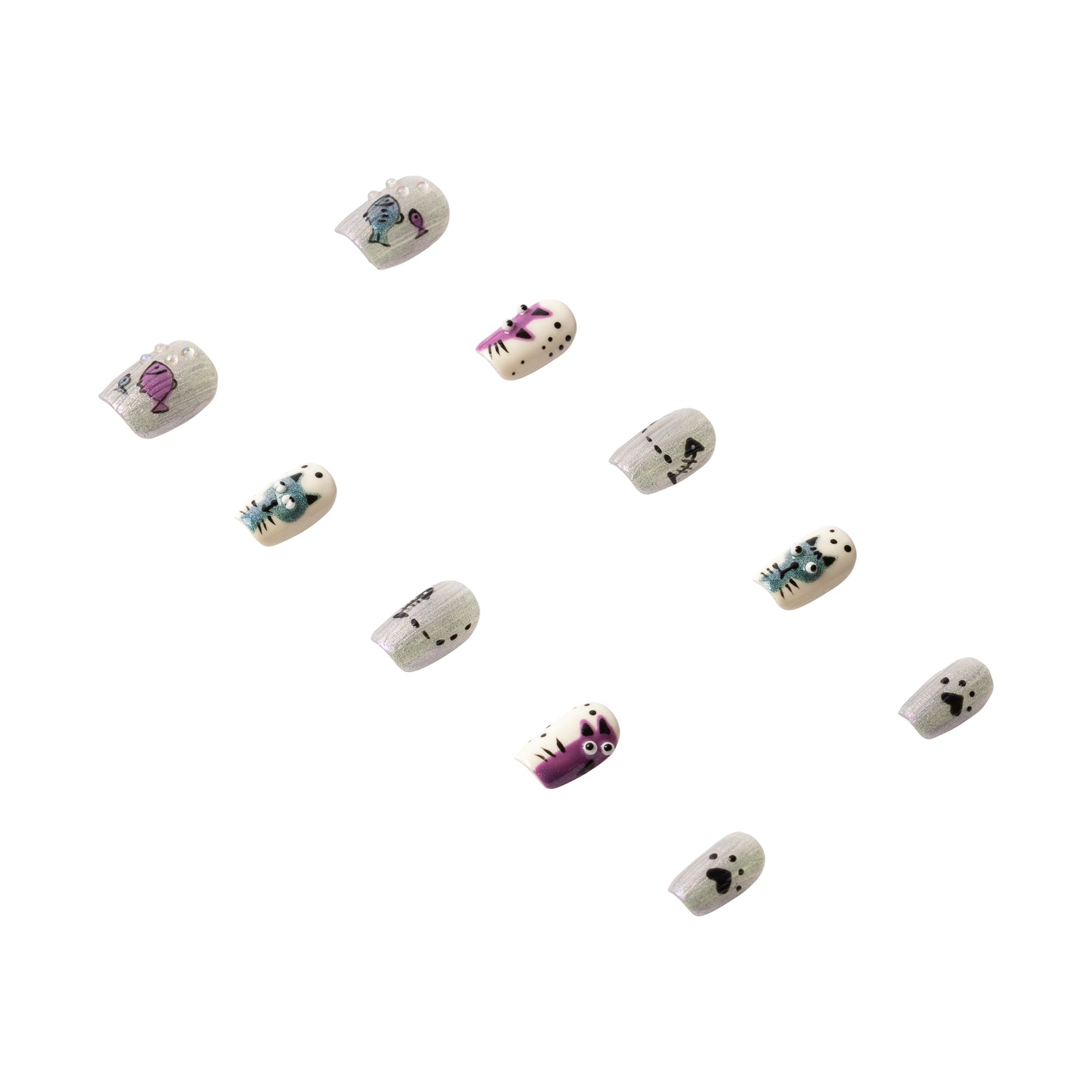 Handmade 3H Nails luxury press-on nails in a natural pink design with elegant detailing, perfect for stylish manicures.