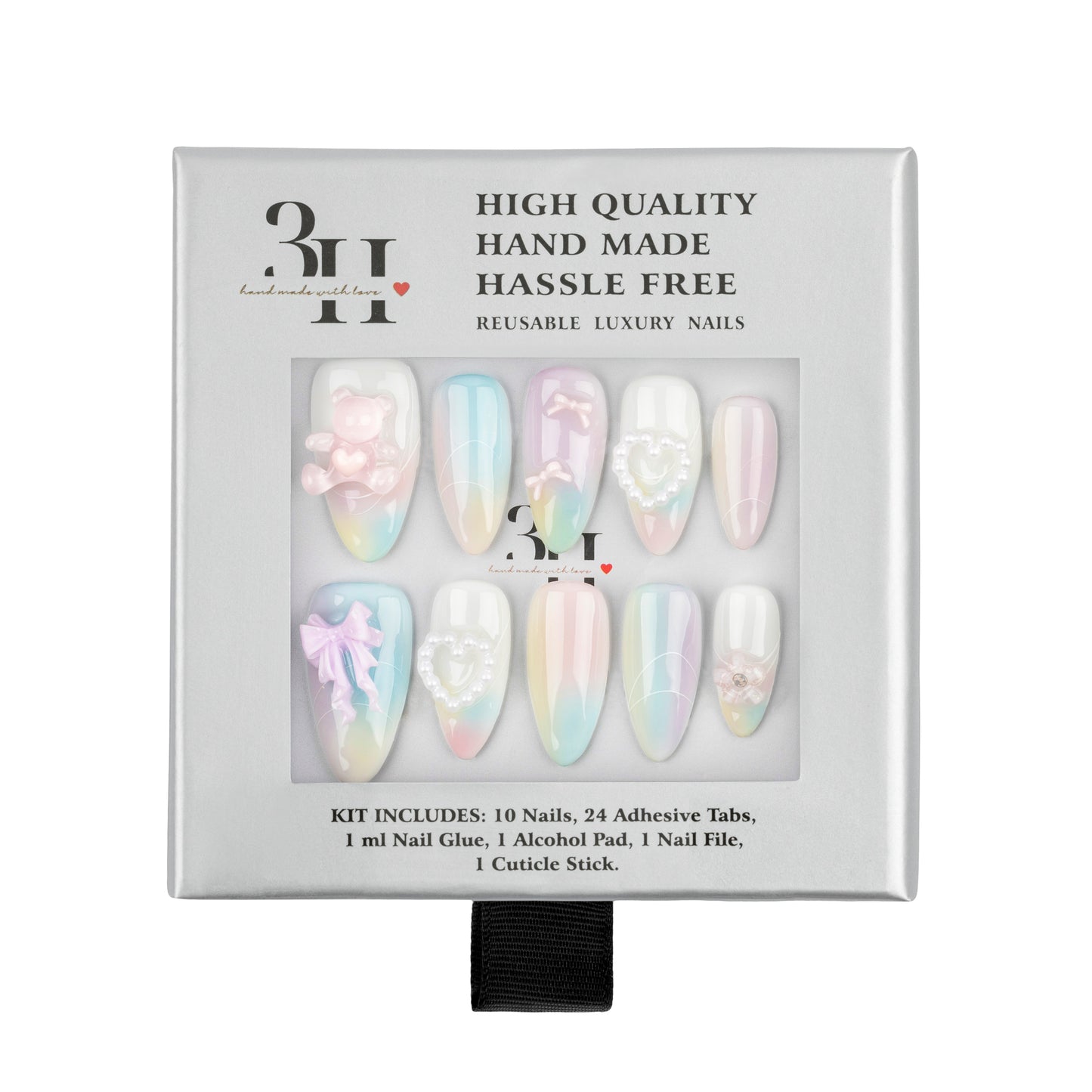3H Luxury Handmade Press-on Nails - Pastel Aura