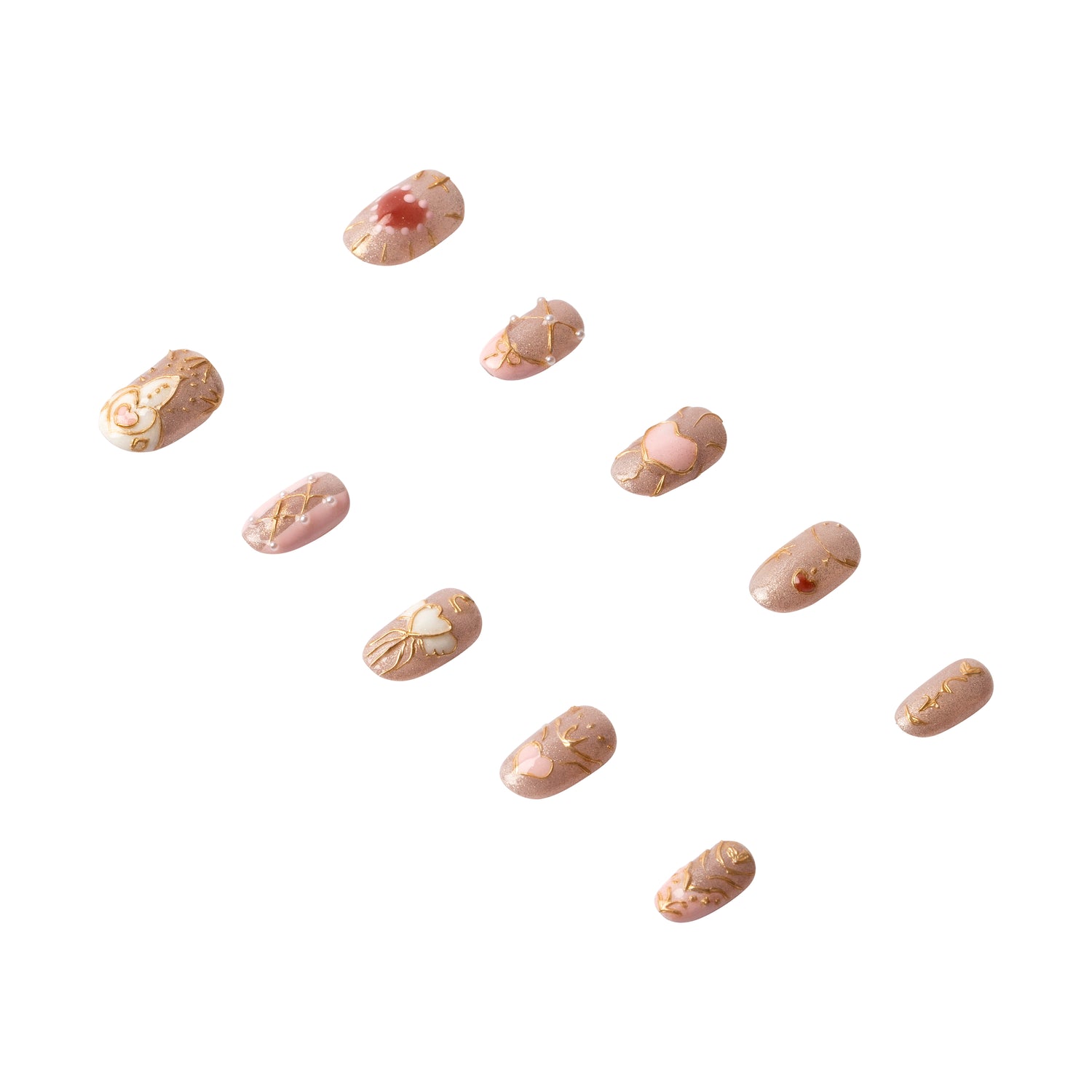 3H Luxury Handmade Press-on Nails - Celestial Heart