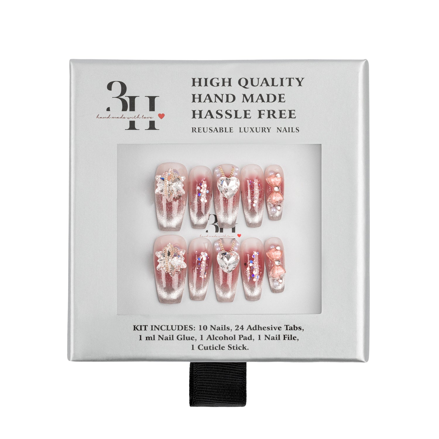 3H Luxury Handmade Press-on Nails - Eternal Blossom - 3H Nails