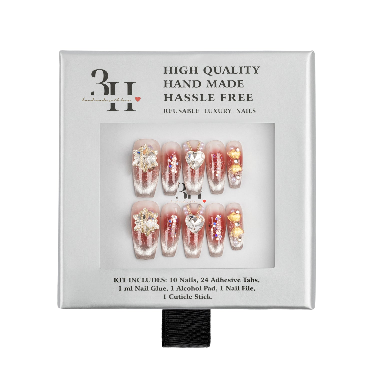 3H Luxury Handmade Press-on Nails - Eternal Blossom - 3H Nails