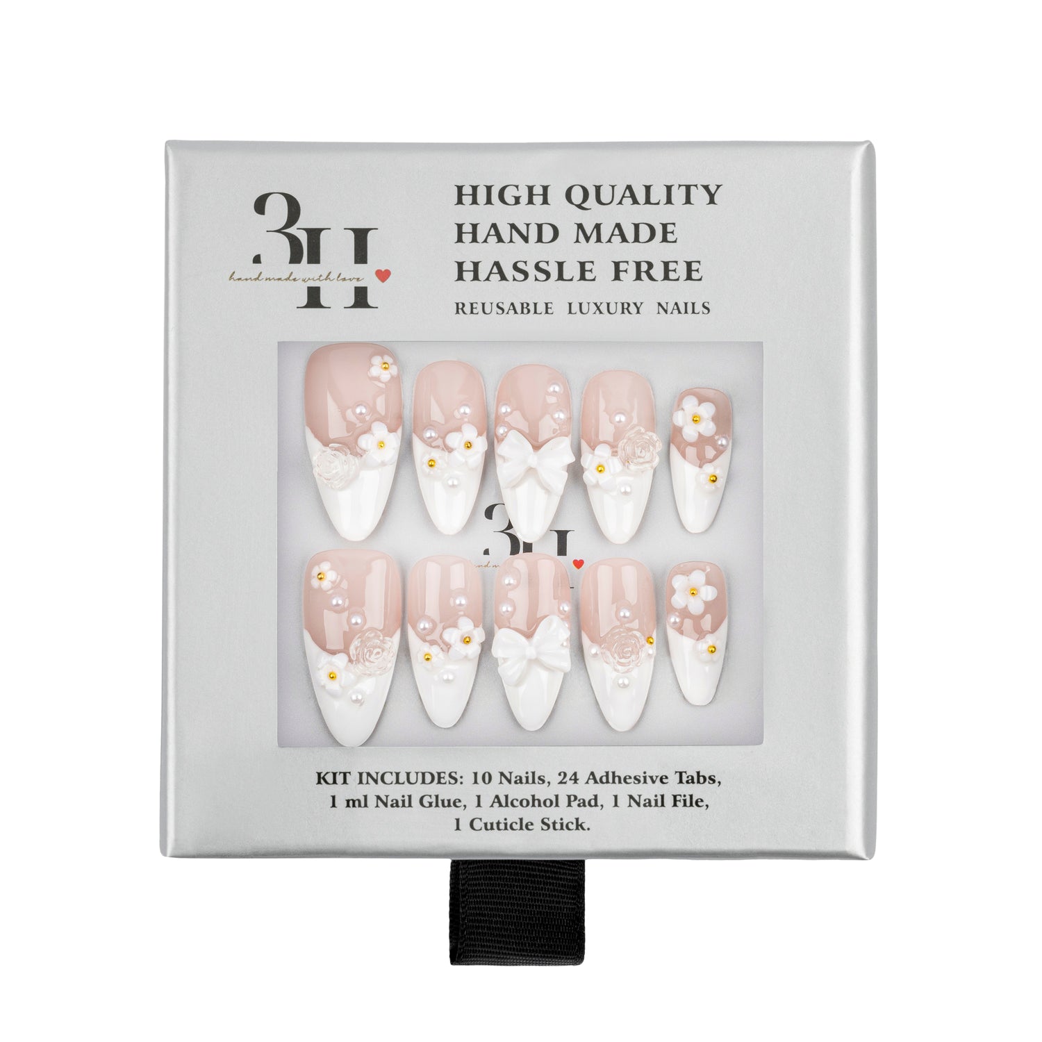 3H Luxury Handmade Press-on Nails - Elegant Vows