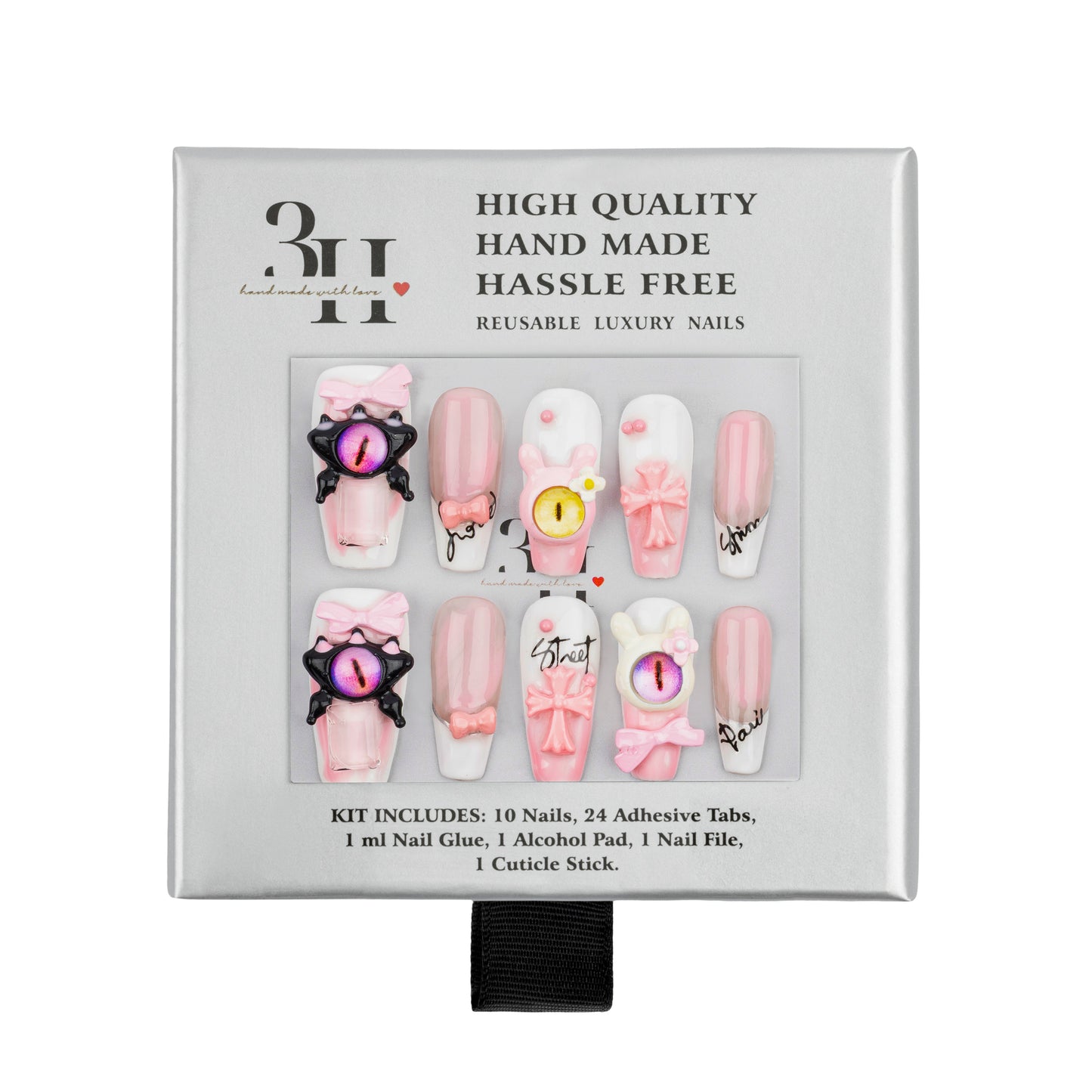 3H Luxury Handmade Press-on Nails - Dollhouse Horror