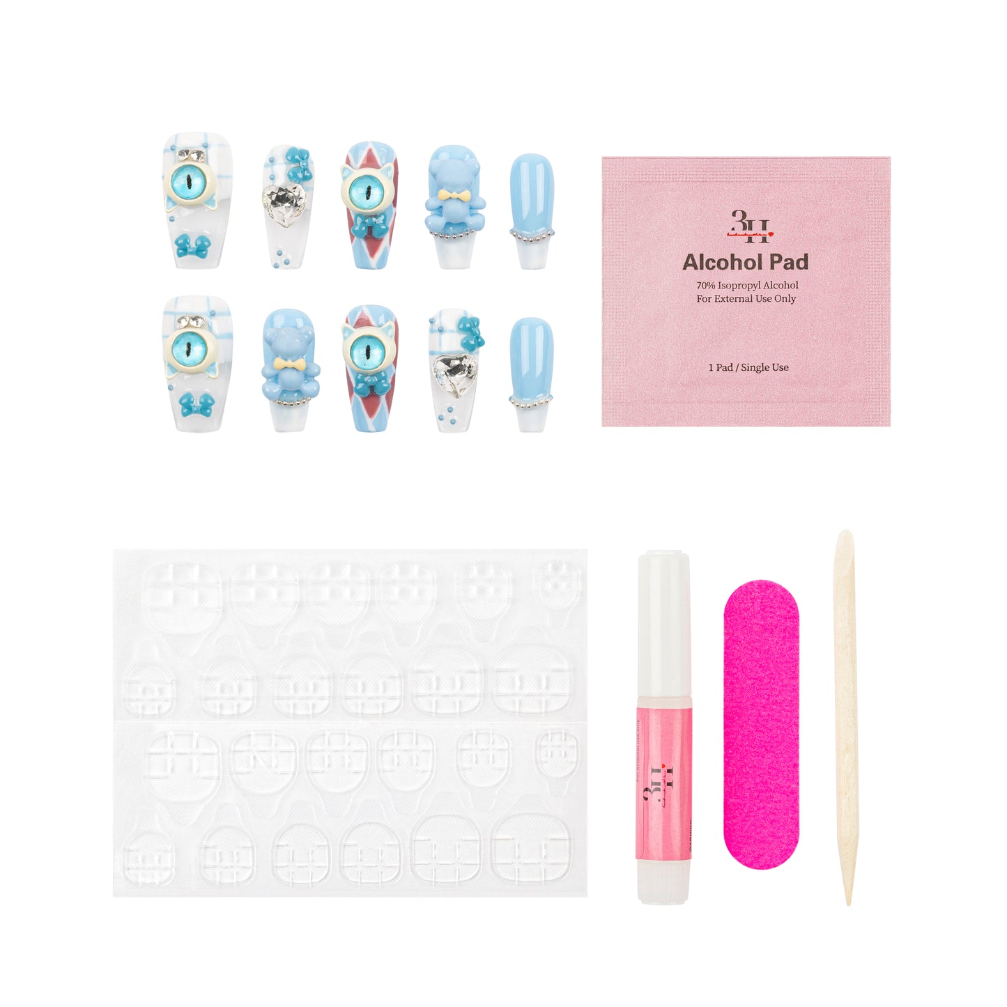 3H Luxury Handmade Press-on Nails - Haunted Toybox