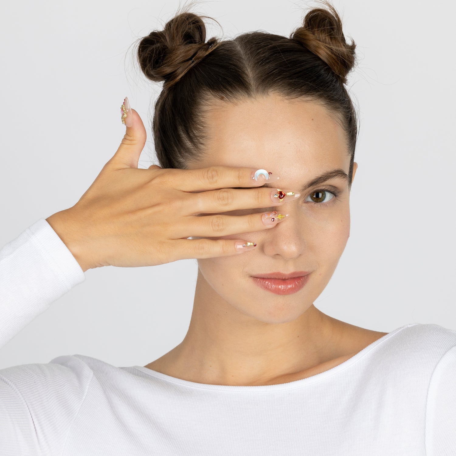 3H Luxury Handmade Press-on Nails - Lunar Bloom - 3H Nails