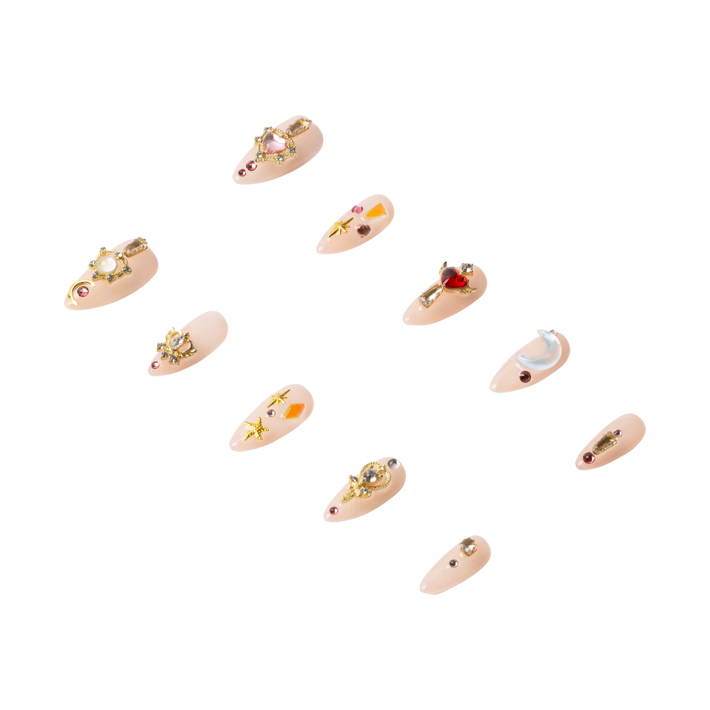 3H Luxury Handmade Press-on Nails - Lunar Bloom