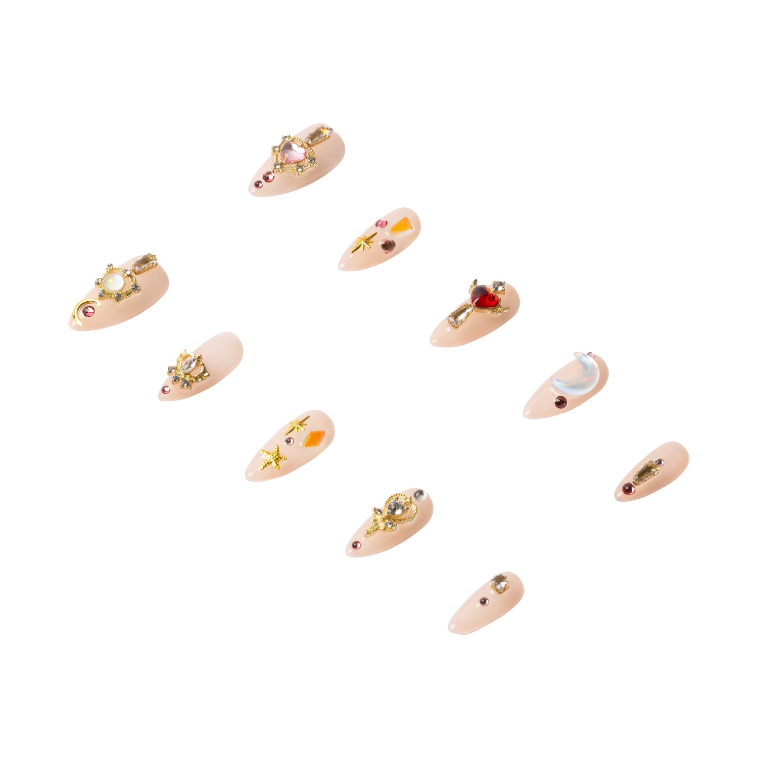 3H Luxury Handmade Press-on Nails - Lunar Bloom - 3H Nails