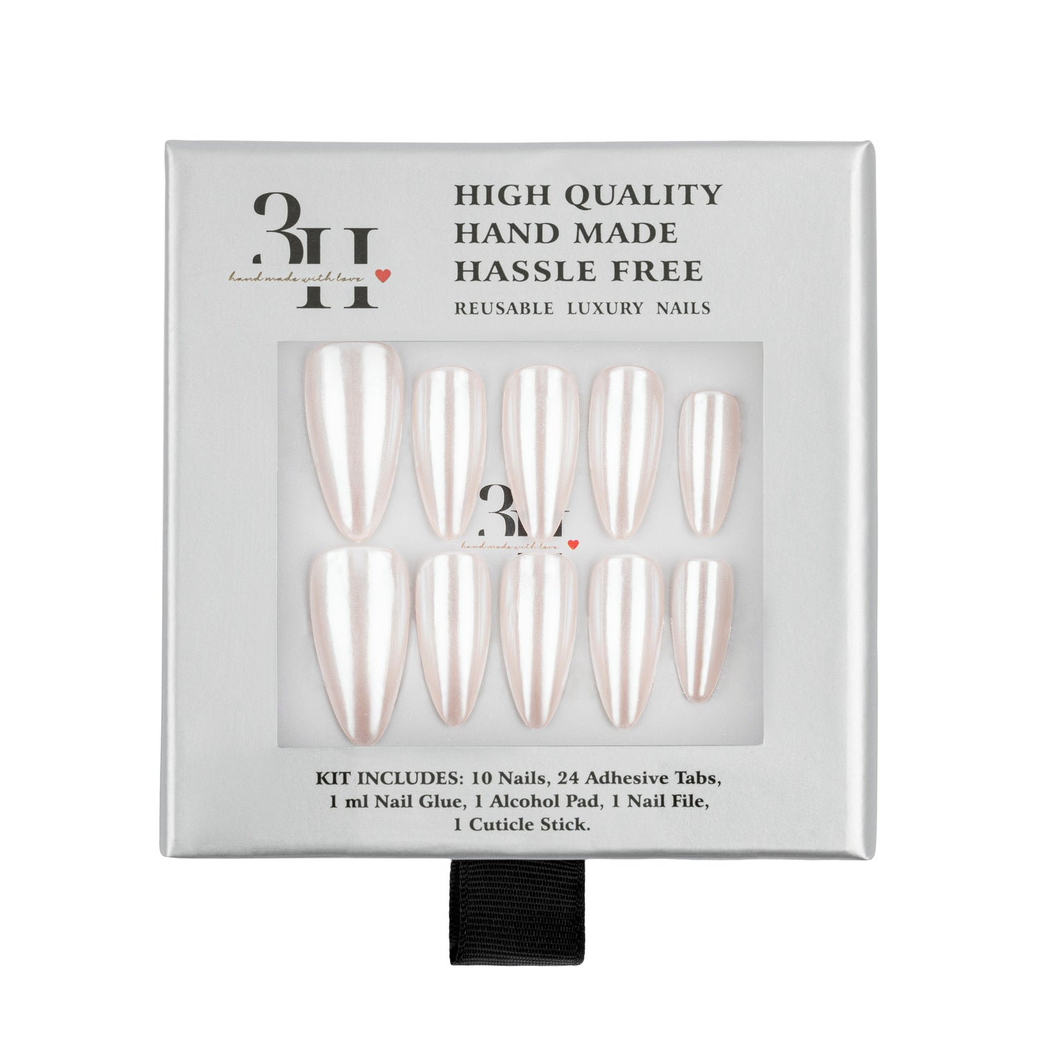 3H Luxury Handmade Press-on Nails - Pearlfection - 3H Nails