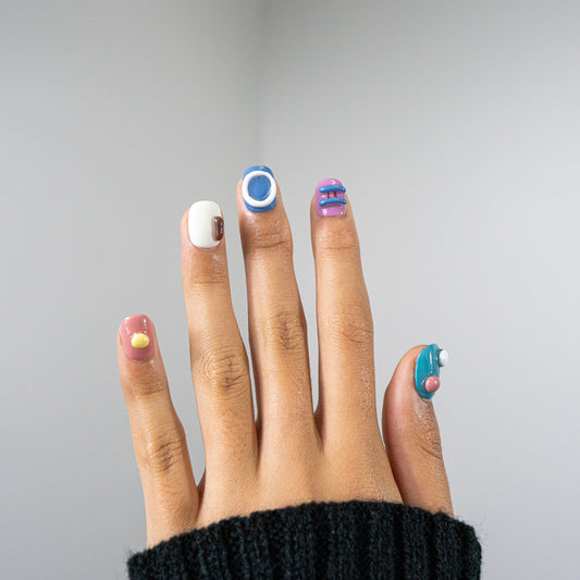 3H Luxury Handmade Press-on Nails - Abstract Aesthetics