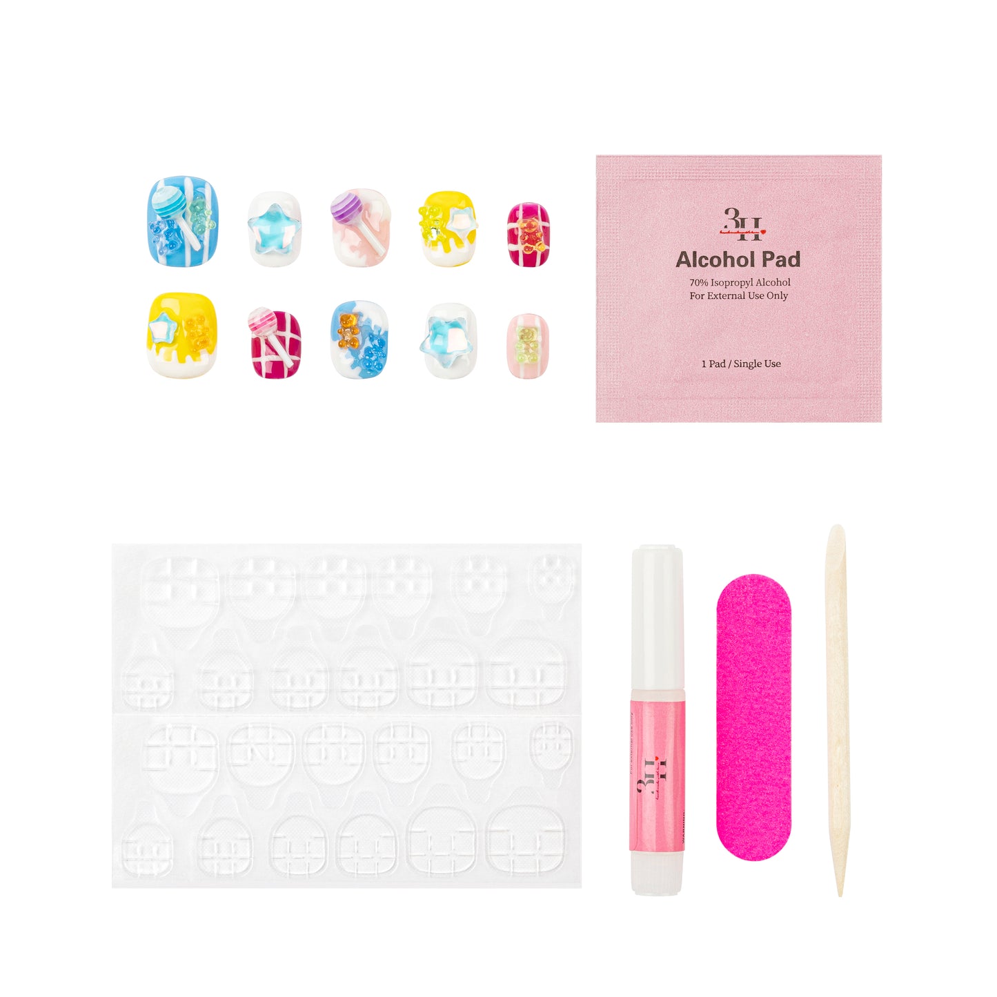 3H Luxury Handmade Press-on Nails - Candy Coat