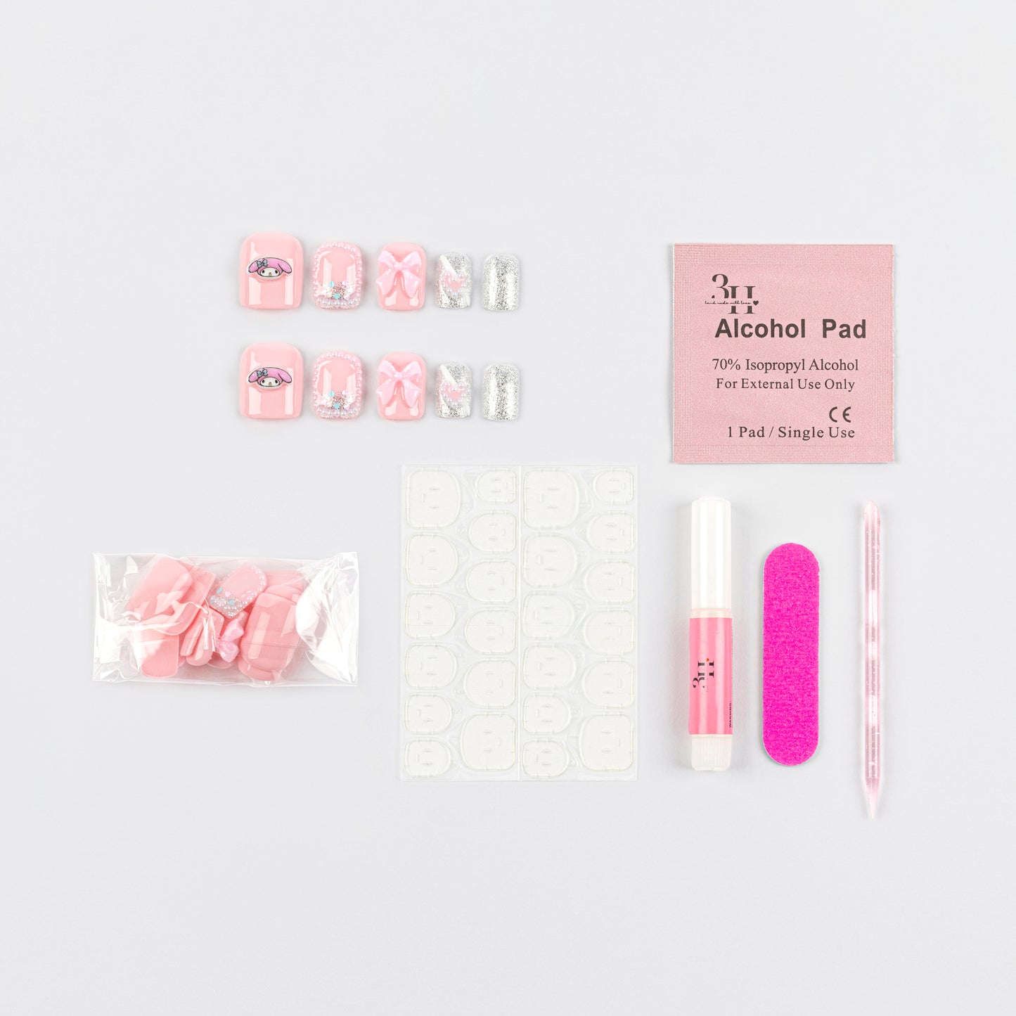 My Melody 3D Luxury Handmade Press-On Nails