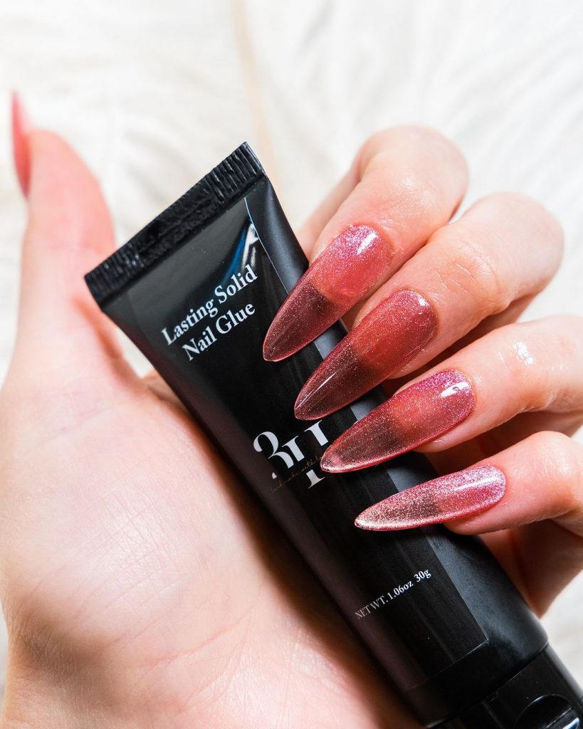 Long Lasting Solid Nail Glue-The Ultimate Hold for Press on Nails (1.06 oz, 30 g) - 3H Nails