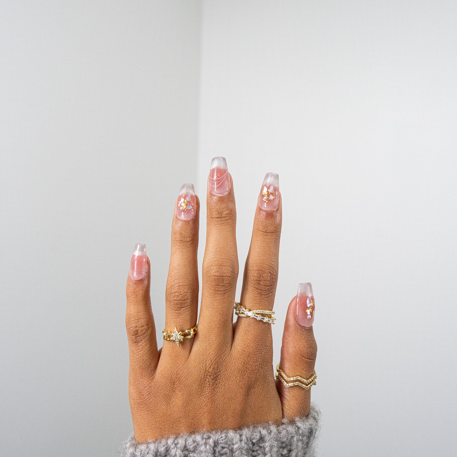 3H Luxury Handmade Press-on Nails - Rosy Glow - 3H Nails