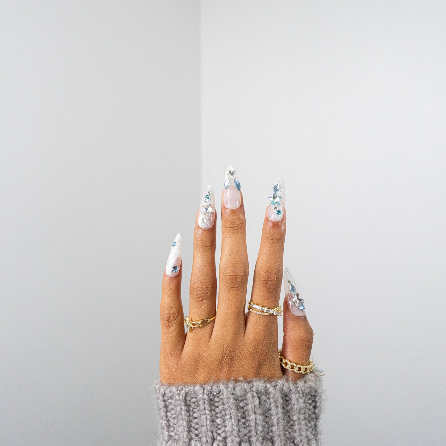 3H Luxury Handmade Press-on Nails - Midnight Spark