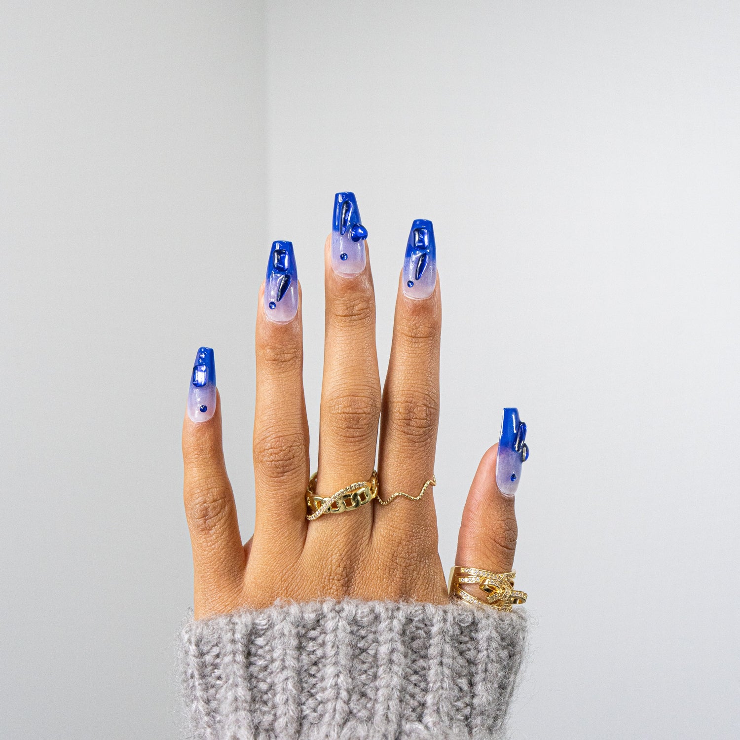 3H Luxury Handmade Press-on Nails - Midnight Mystique - 3H Nails