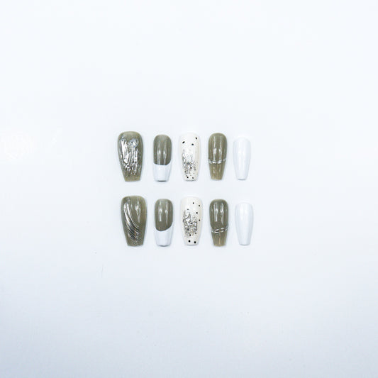 3H Luxury Handmade Press-on Nails - Modern Earth