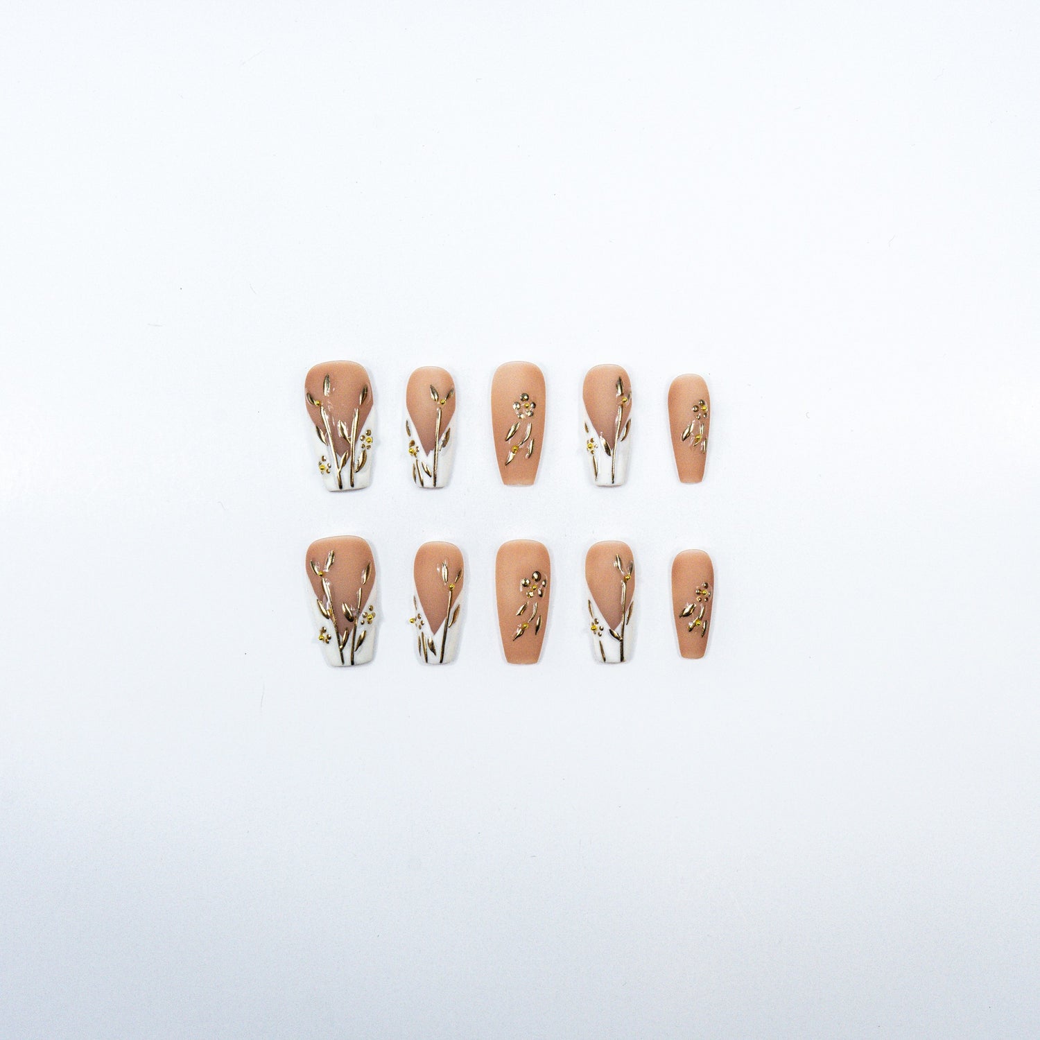 3H Luxury Handmade Press-on Nails - Fall Fields - 3H Nails