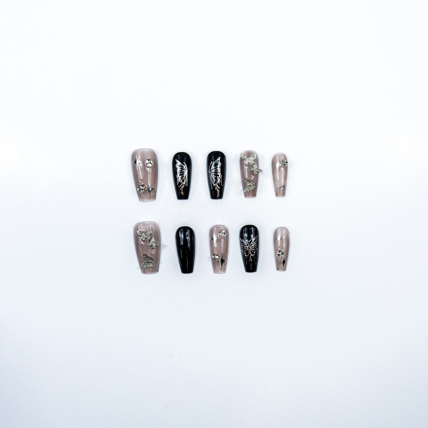 3H Luxury Handmade Press-on Nails - Mystic Butterfly - 3H Nails