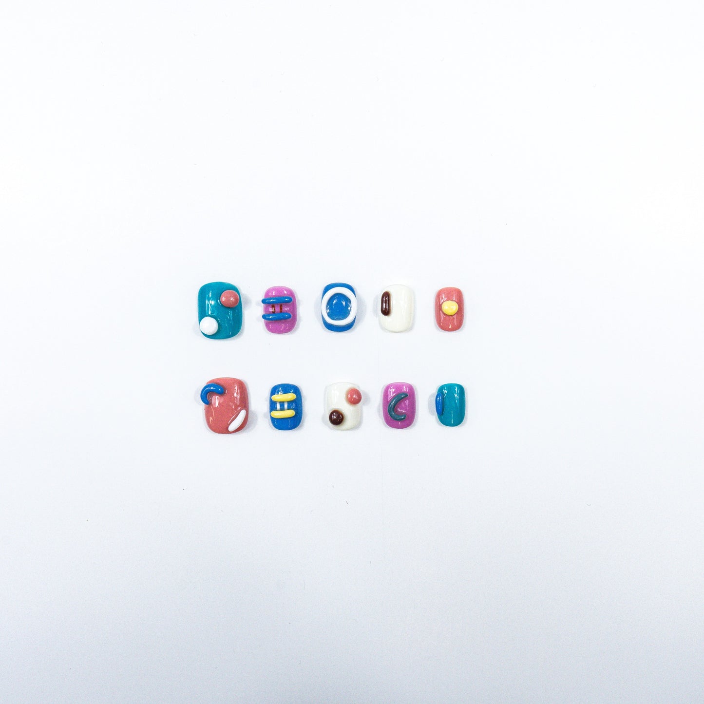3H Luxury Handmade Press-on Nails - Abstract Aesthetics