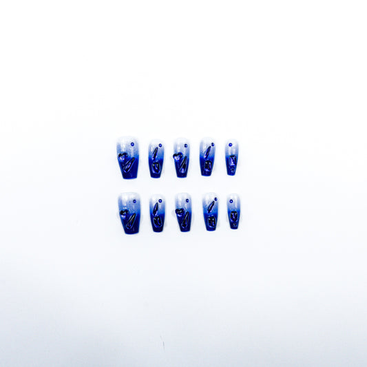 3H Luxury Handmade Press-on Nails - Midnight Mystique