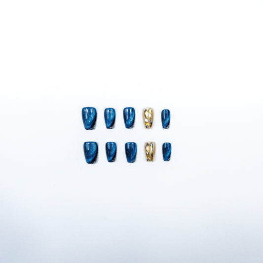 3H Luxury Handmade Press-on Nails - Sapphire Sky