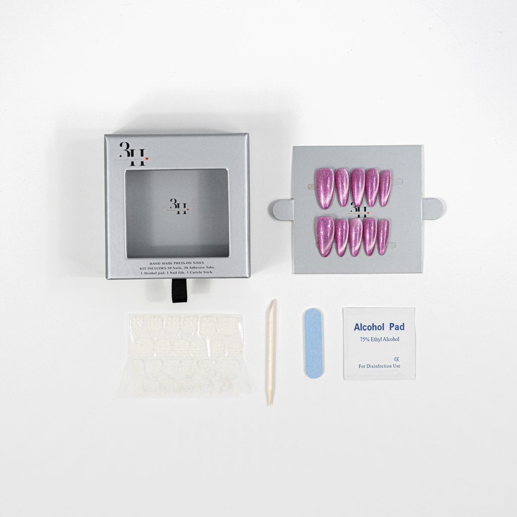 3H Luxury Handmade Press-on Nails - Lucid Rose - 3H Nails