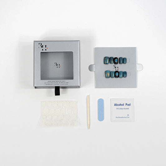 3H Luxury Handmade Press-on Nails - Gold Ornate